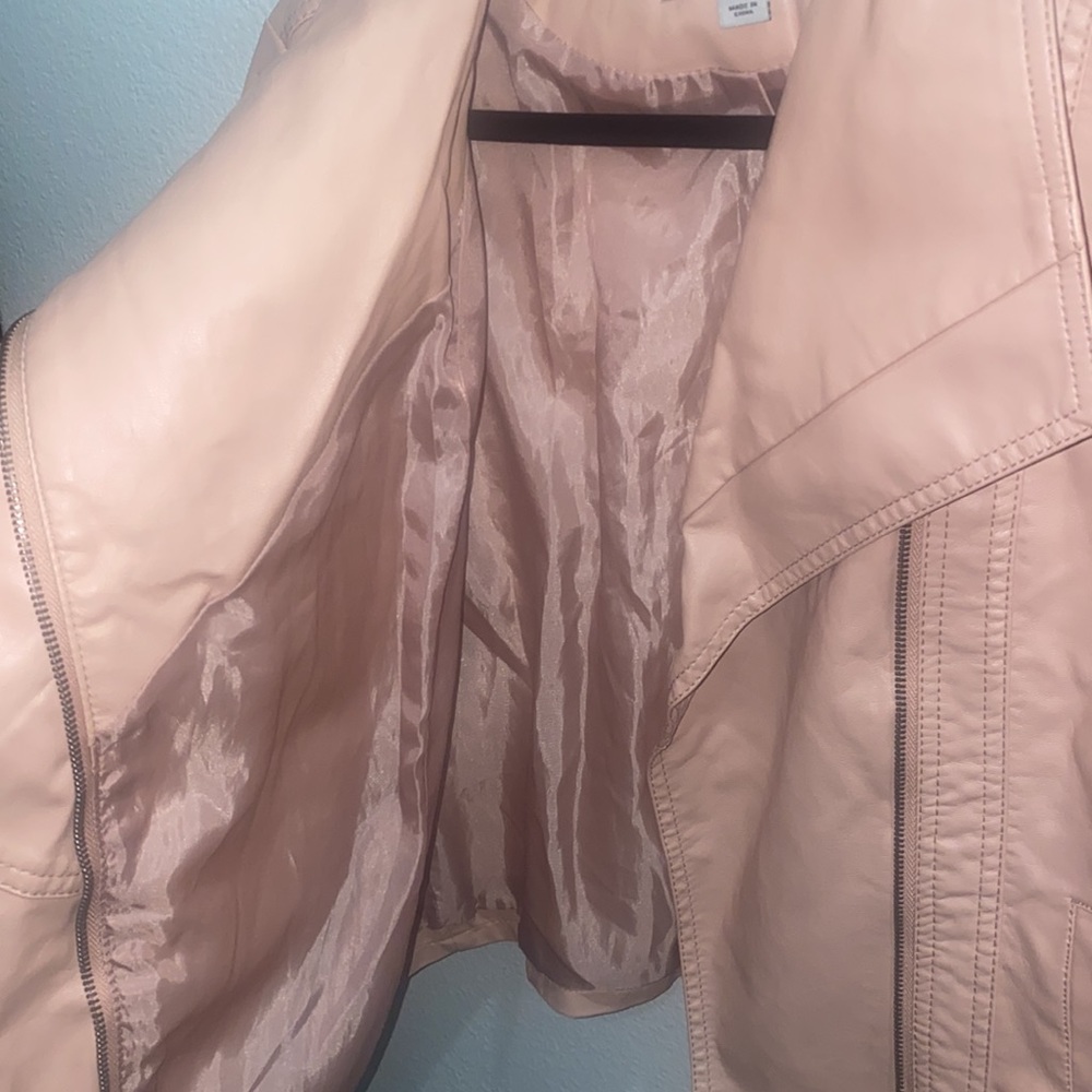A New Day Asymmetrical Blush Zip Moro Jacket - Picture 4 of 6